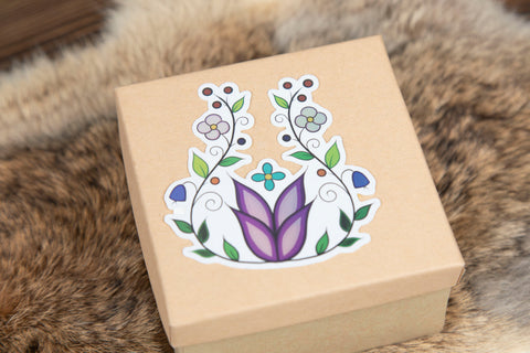 Tulip and Vine Ojibwe Floral Sticker