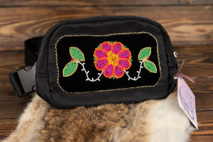 Beaded Floral Fanny Pack