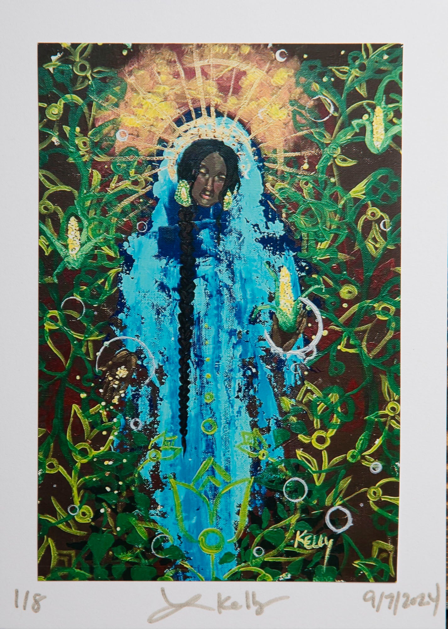 My Sister Nutures the Corn Print 5 X 7