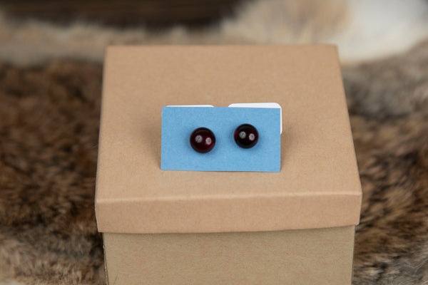 Colorful Round Glass Studs