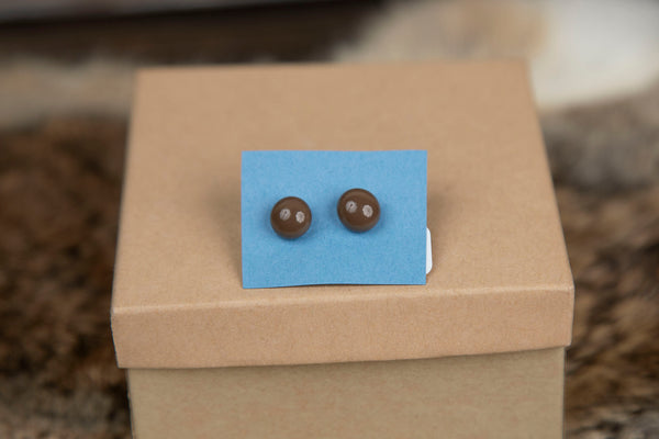 Colorful Round Glass Studs