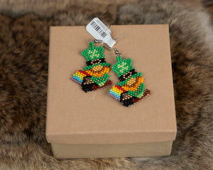 Leprechaun with a Pot of Gold Beaded Earrings