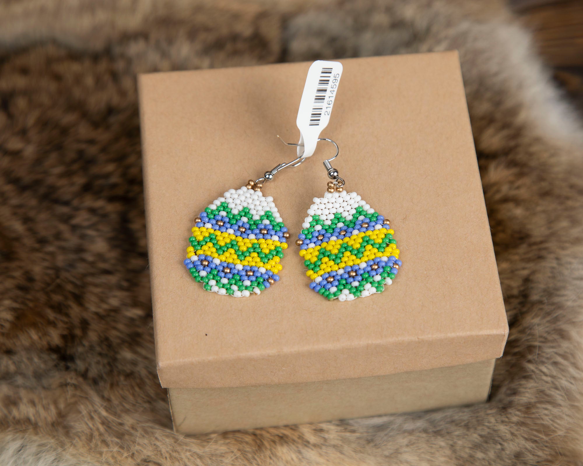 Beaded Easter Egg Earrings
