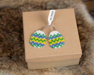 Beaded Easter Egg Earrings
