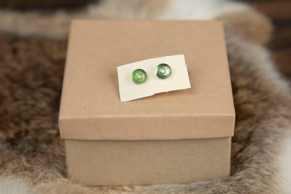 Colorful Round Glass Studs