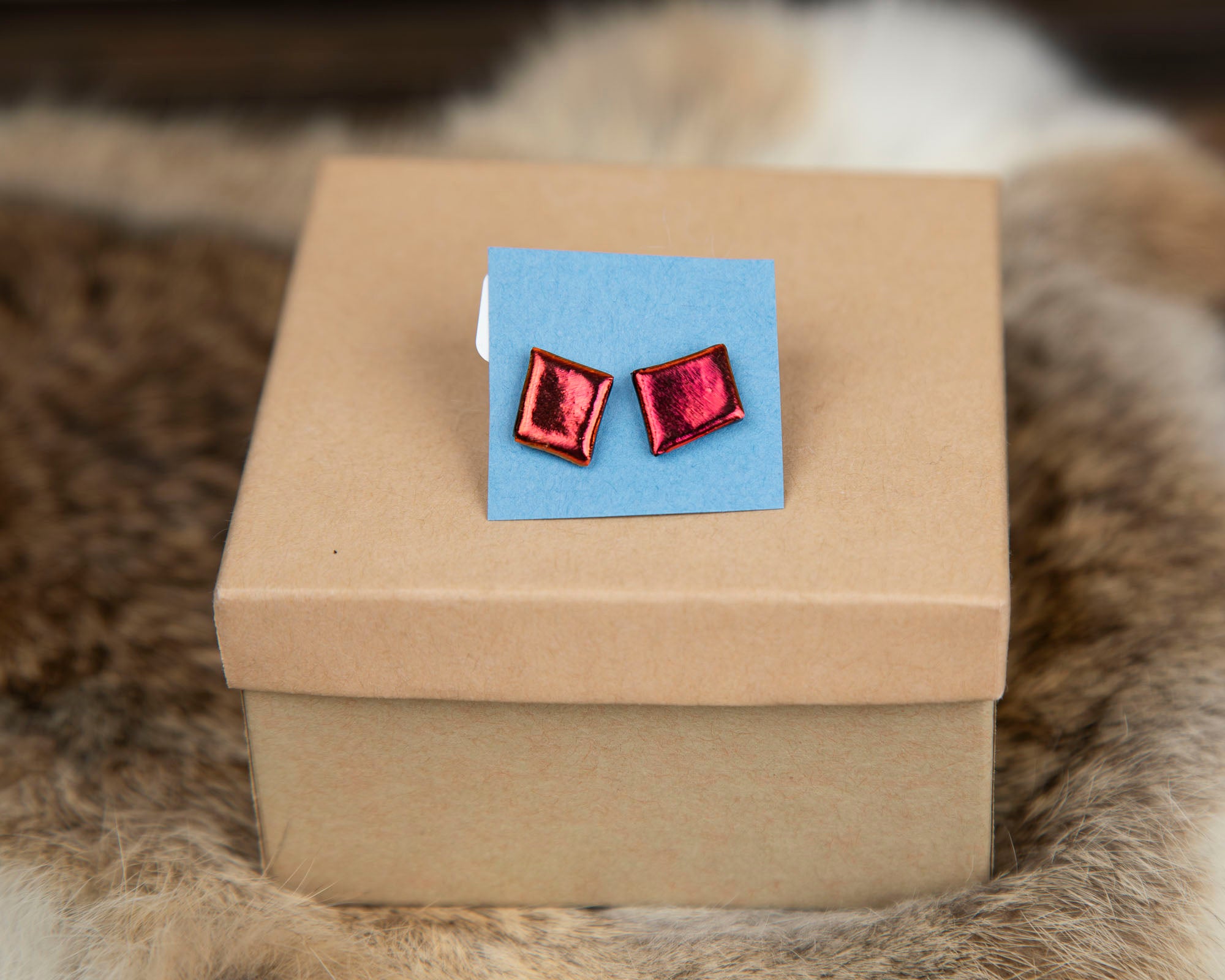 Colorful Square Studs