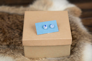 Colorful Round Glass Studs