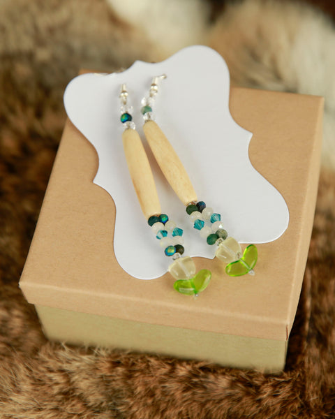 Large Glass Tulip Earrings