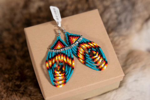 Bigger Beaded Dangle Earrings