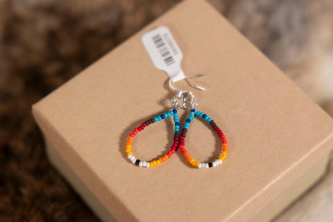 Single Bead Hoop Earrings