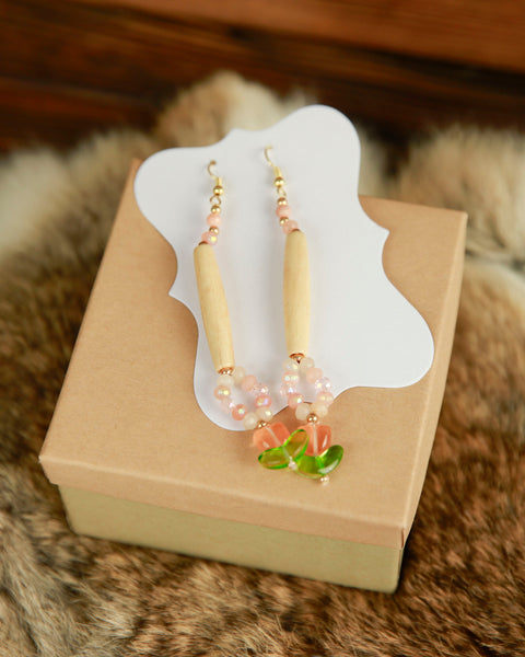 Large Glass Tulip Earrings