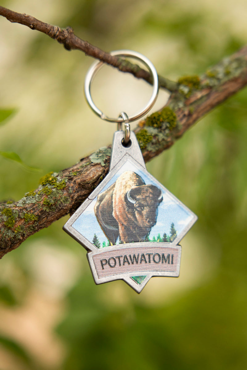 Diamond Shape Buffalo Key Ring – Potawatomi Gift Shop