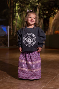 Purple and Pink Girls Ribbon Skirt with Matching Earrings