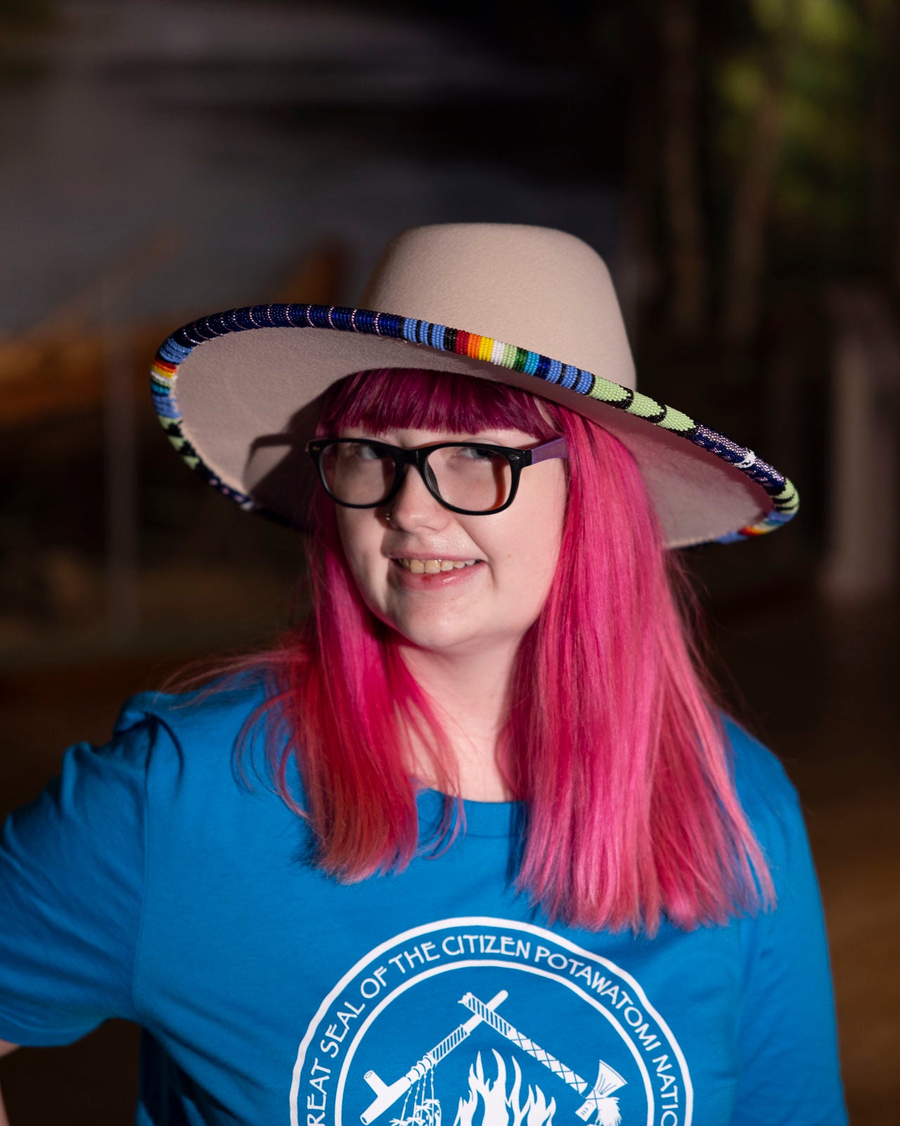 White Beaded Hat (Big)