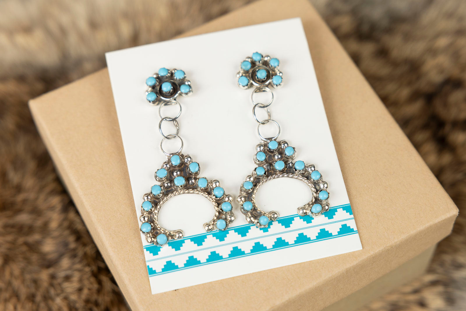 Turquoise Squash Blossom Studs