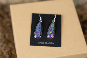 Purple Fire Opal Earrings