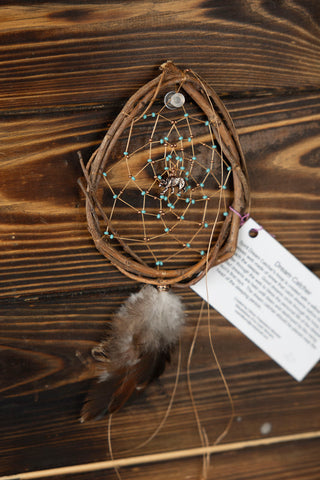 Small Willow Dreamcatcher with Bear in the Middle