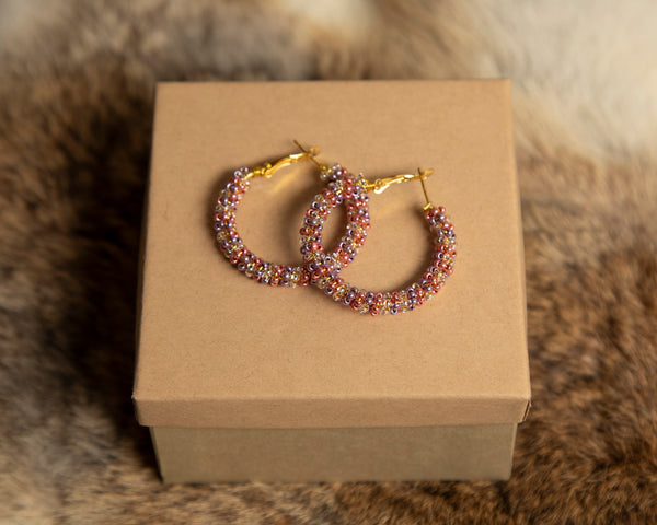 Beaded Hoops and Hair Accessory Set