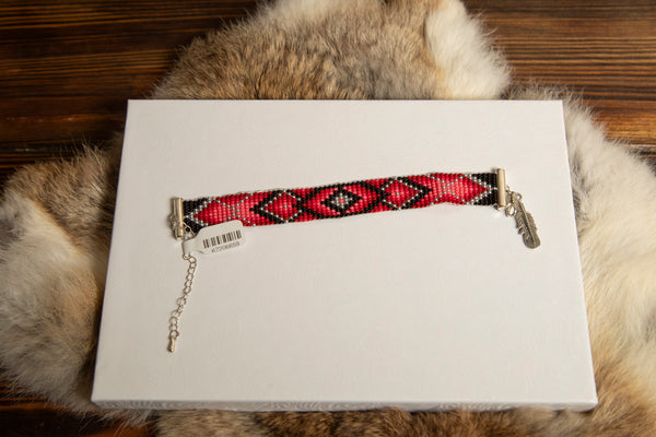 Beaded Bracelets with Feather