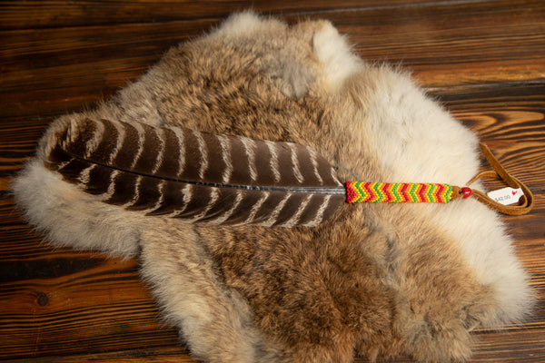 Beaded Turkey Feathers