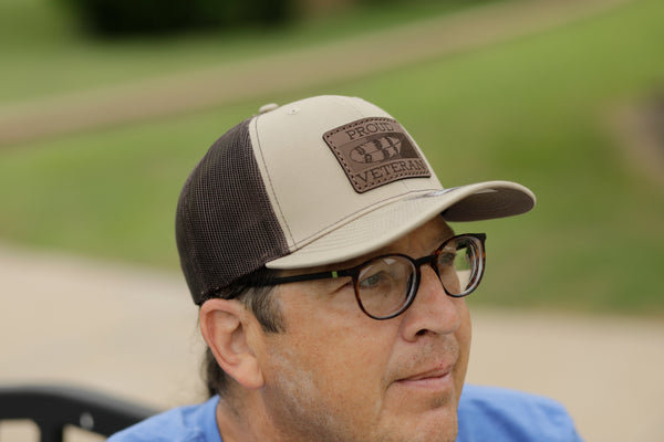 Proud Veteran Leather Patch Hat