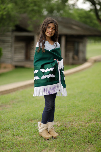 Kids Size Shawls With Applique