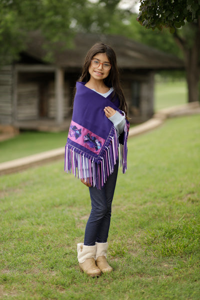 Kids Size Shawls With Applique
