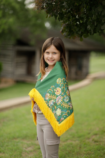 Kids Size Shawls With Applique