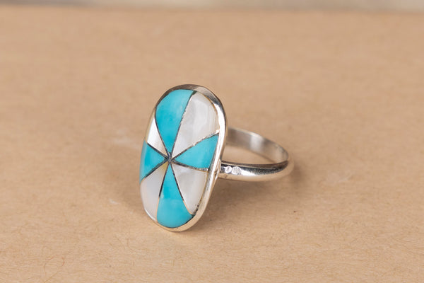 Inlay with Sterling Silver Rings