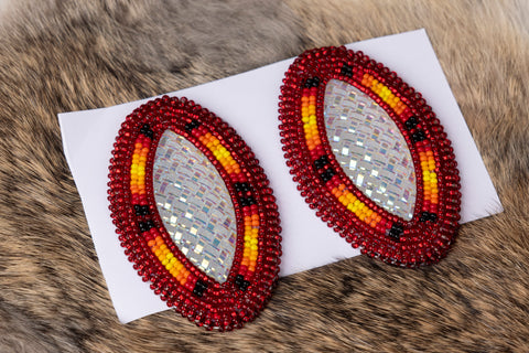 Big Beaded Studs with Different Middles