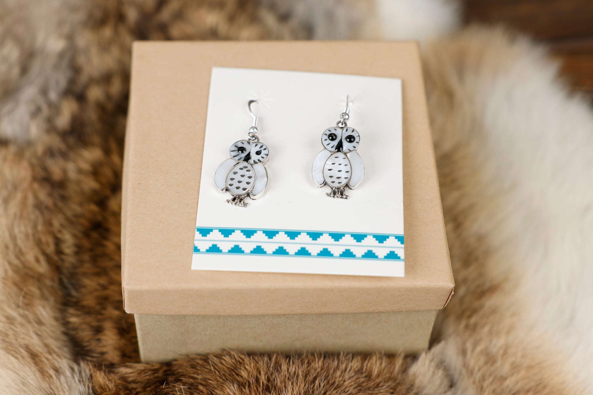 Sterling Silver Owl Dangle Earrings