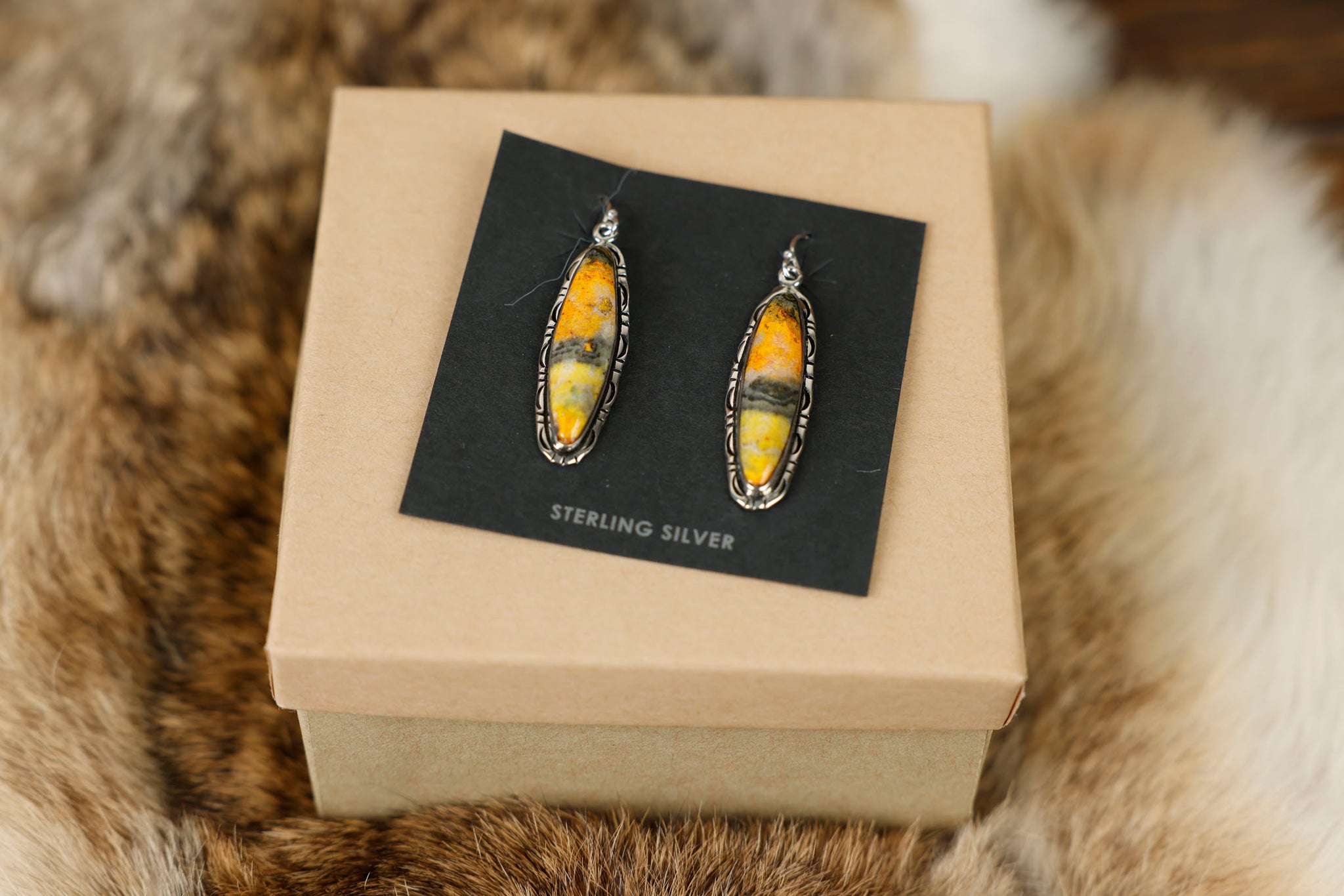 Long Bumblebee Earrings