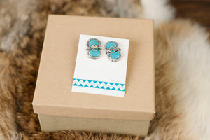 Sterling Silver and Turquoise Snake Studs