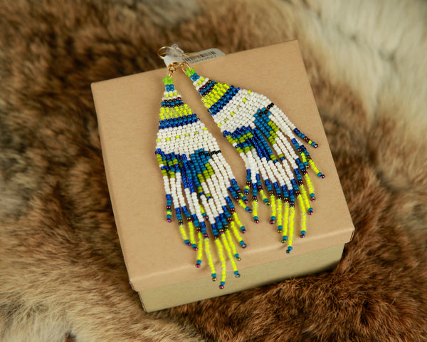 Beaded Hummingbird Earrings (Dangle)