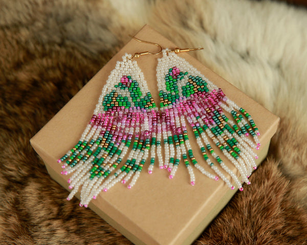 Bigger Beaded Dangle Earrings