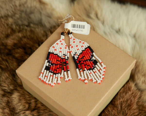 Beaded Butterfly Earrings (Dangle)