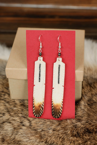 Feather Necklace/ Dangle Earring Set