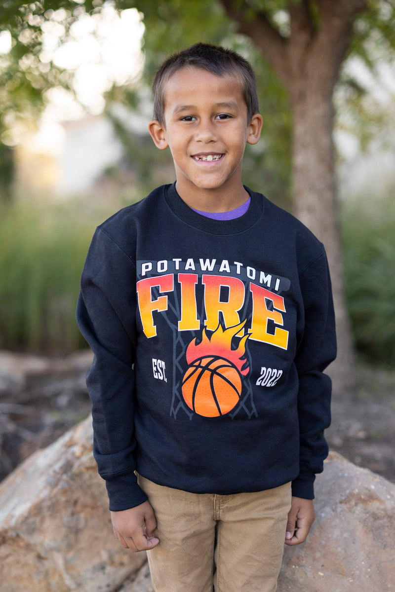 Youth Potawatomi Fire Hoodies -Black – Potawatomi Gift Shop