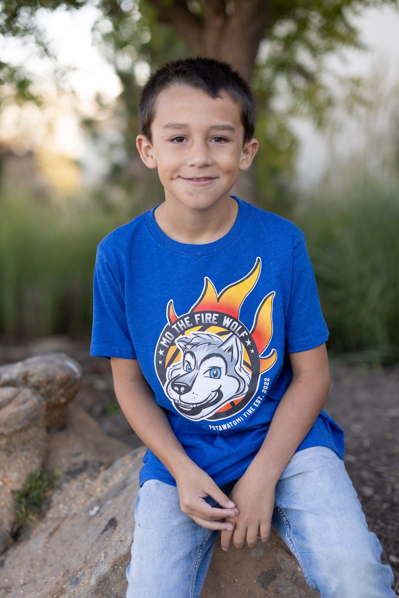 Youth Mo The Wolf Tee - Royal Blue
