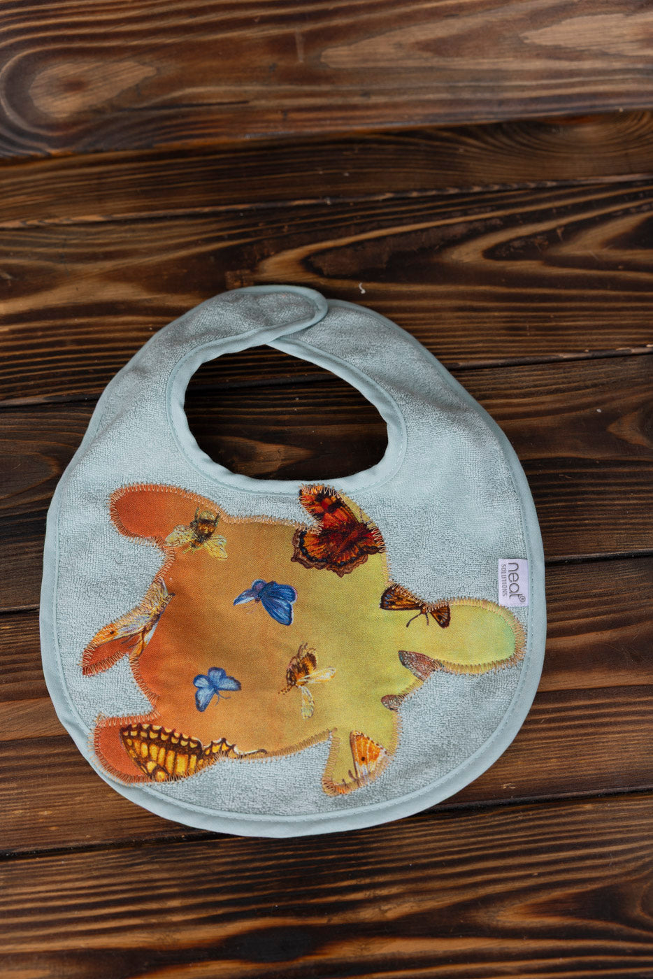 Turtle Appliqued Baby Bibs