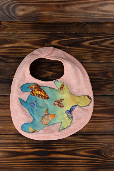 Turtle Appliqued Baby Bibs
