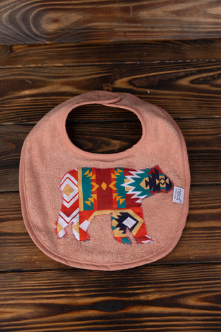 Bear Appliqued Baby Bibs