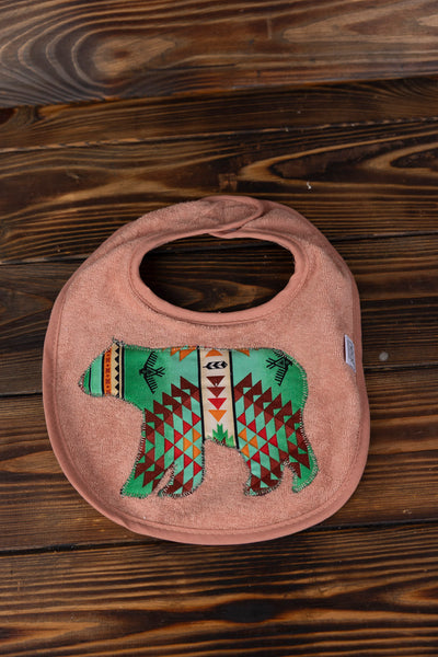 Bear Appliqued Baby Bibs