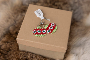 Beaded Christmas Ornament Earrings
