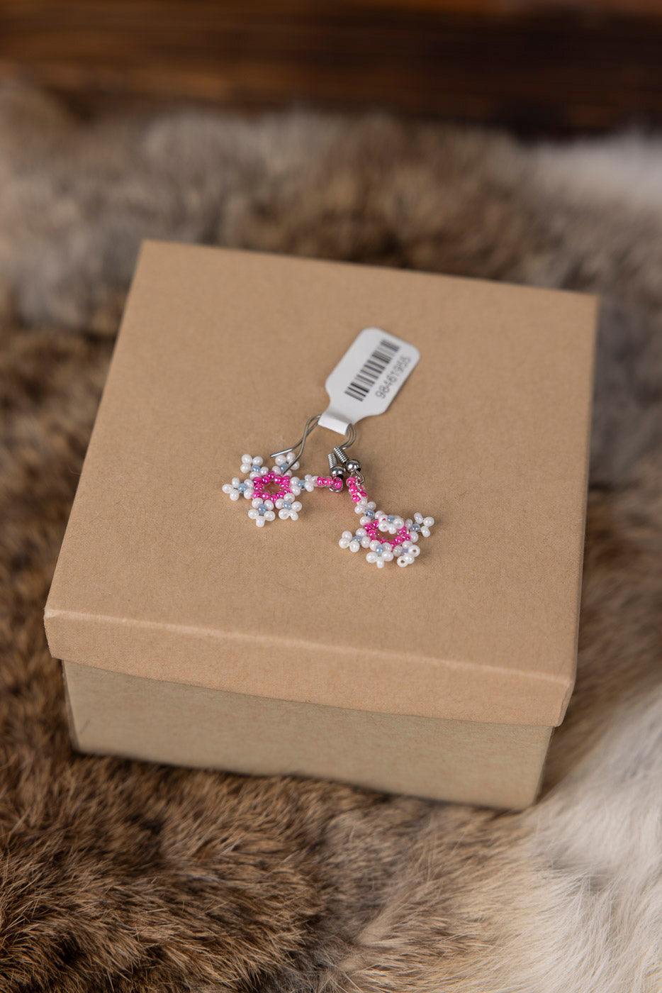 Beaded Snowflake Earrings