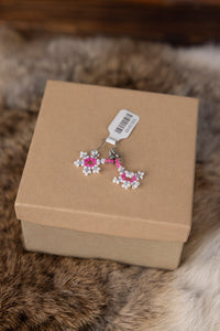 Beaded Snowflake Earrings