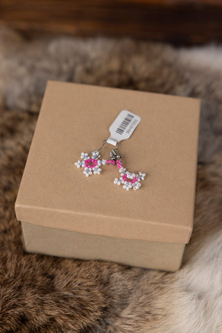 Beaded Snowflake Earrings