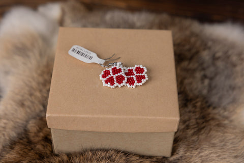 Beaded Heart Earrings