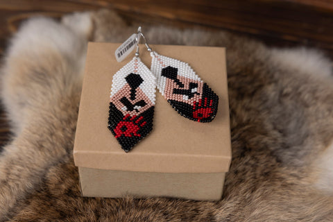 MMIW Woman in Shawl Beaded Earrings