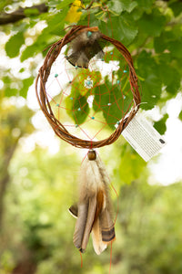 Willow Dreamcatcher - Medium (Turquoise with Water Bird)